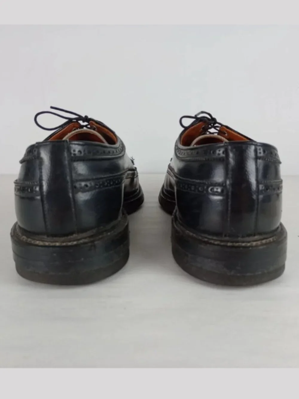 Thom Mcan Du Pont Corfam Men's Size 9 D Black Oxford Dress Lace‎ Up Shoes
